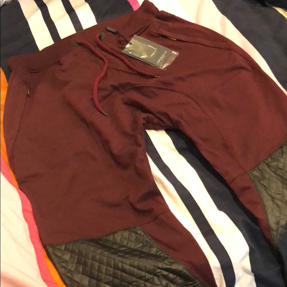 American Stitch Men’s Maroon/burgundy Joggers Sz L
